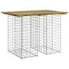 vidaXL Mesa de jardim com design de gabi&atilde;o 100x70x72 cm, madeira impregnada de pinho