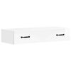 vidaXL Mesa Lateral de Parede Branco Brilhante 87,5 x 34,5 x 17 cm