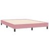 vidaXL Cama box spring com colch&atilde;o 160x210 cm veludo rosa