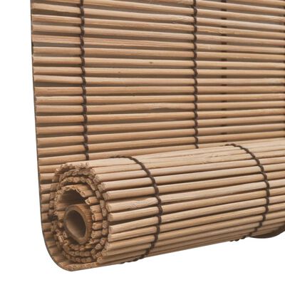 vidaXL Estores de rolo 2 pcs 100 x 160 cm bambu castanho