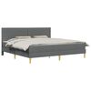vidaXL Estrutura da Cama Cinza Escuro 200 x 200 cm Poli&eacute;ster