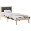 vidaXL Estrutura da Cama com cabeceira Cinza Escuro 90 x 190 cm