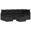 vidaXL Conjunto de Sof&aacute; de Jardim com almofada vime PE