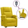 vidaXL Poltrona elevat&oacute;ria veludo amarelo