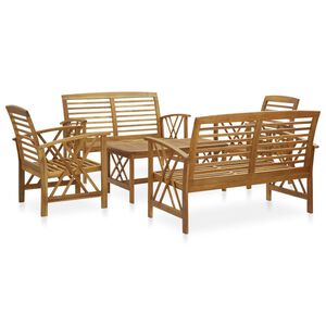 vidaXL 5 pcs conjunto lounge de jardim madeira de ac&aacute;cia maci&ccedil;a