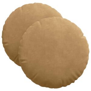 vidaXL Almofadas de Assento 2 pcs Castanho &Oslash; 40 x 13 cm Veludo