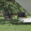 vidaXL Cadeiras de campismo 2 pcs 54x43x59 cm tecido oxford preto