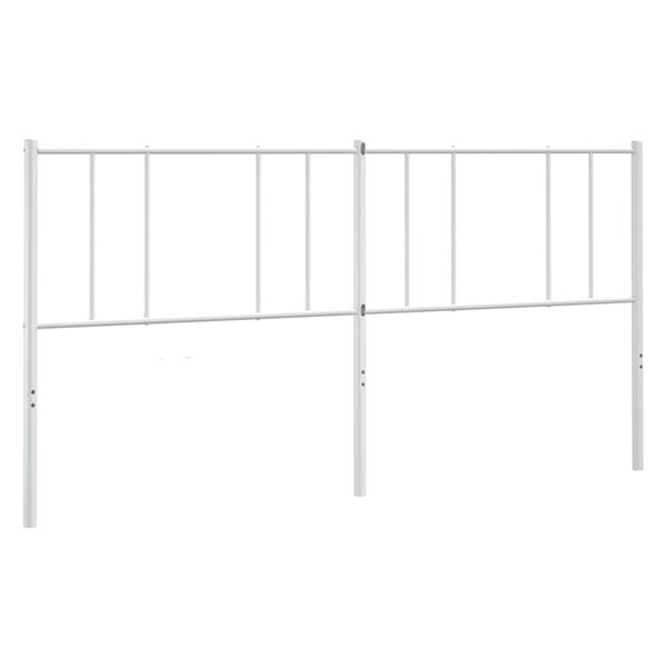 vidaXL Cabeceira de cama 180 cm metal branco