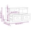 vidaXL Móvel p/ TV 80x35x50 cm derivados de madeira branco