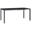 vidaXL Mesa de jardim 165x80x72 cm a&ccedil;o antracite