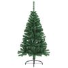 vidaXL Meia árvore de Natal artificial com suporte 120 cm PVC verde