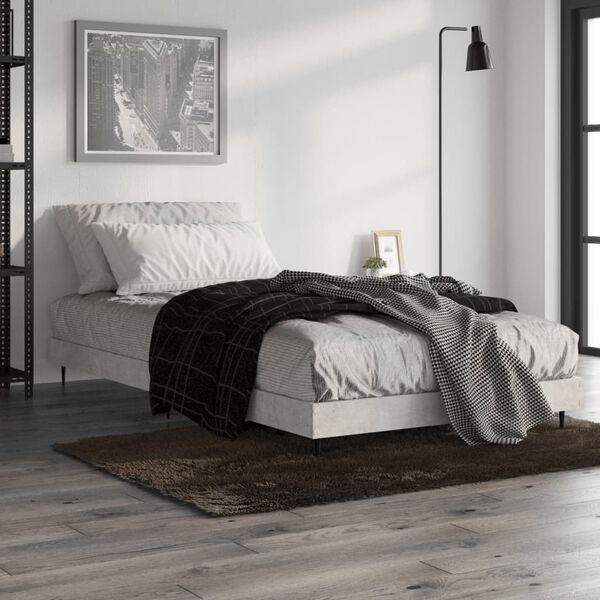 vidaXL Estrutura de cama 90x200 cm derivados de madeira cinza sonoma