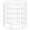 vidaXL Canteiro elevado/cesto gabi&atilde;o em poste &Oslash;50x50cm a&ccedil;o galvanizado