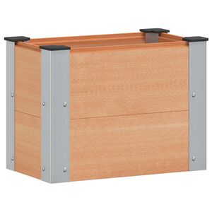 vidaXL Canteiro de jardim elevado Castanho 50 x 30 x 36 cm