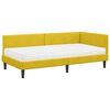 vidaXL Estrutura de Cama de Canto com Colch&atilde;o 2 pcs Amarelo Veludo