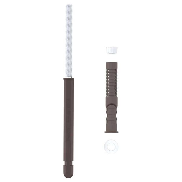 vidaXL Suportes para Prateleiras Flutuantes 12 pcs Ø10 x 170 mm