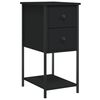 vidaXL Mesa de cabeceira 32x42x70 cm derivados de madeira preto
