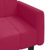 vidaXL Sof&aacute;-cama de 2 lugares veludo vermelho tinto