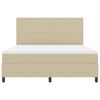 vidaXL Cama Box Manual Cinza Claro e Branco 203 x 180 x 128 cm