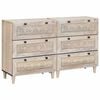 vidaXL Buffet 2 pcs Branco 60 x 33 x 75 cm Madeira de mangueira maci&ccedil;a