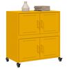 vidaXL Aparador 68x39x72 cm aço amarelo mostarda