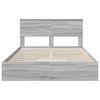 vidaXL Cama com Armazenamento com cabeceira Cinza Sonoma 150 x 200 cm