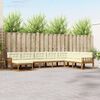 vidaXL Conjunto de Sof&aacute;s para Exterior 8 pcs Natural e Creme