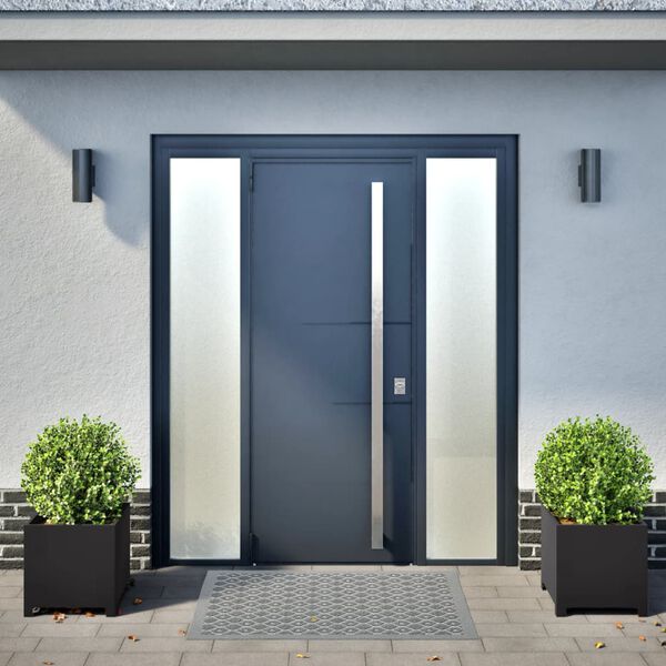 vidaXL Vaso/floreira de jardim 2 pcs 40x40x40 cm a&ccedil;o preto