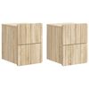 vidaXL Gabinete de Canto Montado na Parede 2 pcs Carvalho Sonoma