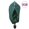 vidaXL Coberturas para plantas com fecho 10 pcs 70 g/m&sup2; 1,55x1,55 m