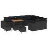 vidaXL Conjunto de Sof&aacute; de Jardim 12 unid. 9-N&uacute;mero de lugares Preto