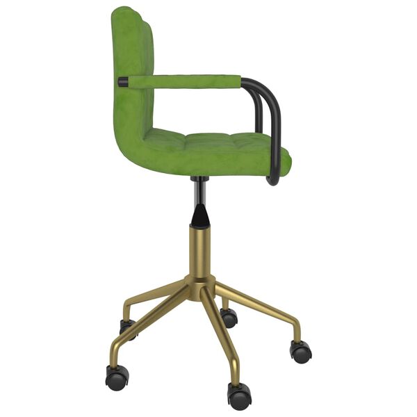 vidaXL Cadeiras de jantar girat&oacute;rias 2 pcs veludo verde-claro