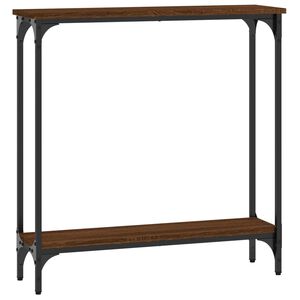 vidaXL Mesa consola 75x22,5x75 cm derivados madeira carvalho castanho