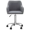 vidaXL Cadeira de jantar girat&oacute;ria tecido cinzento-claro
