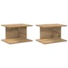 vidaXL Mesa-de-cabeceira 2 pcs Carvalho Artesanal 40 x 30 x 25 cm