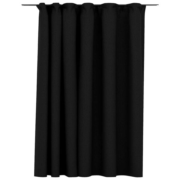 vidaXL Cortinas opacas aspeto linho com ganchos 290x245 cm antracite