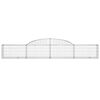 vidaXL Cestos gabi&atilde;o arqueados 30 pcs 300x30x40/60cm ferro galvanizado