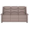 vidaXL Poltrona massagens 3 lug. reclina. microfibra cinza-acastanhado