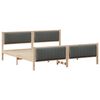 vidaXL Estrutura da cama castanho e cinzento-escuro 200 x 200 cm