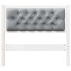 vidaXL Cabeceira Branco e cinza claro 90 cm Madeira de pinho maciça