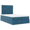vidaXL Estrutura cama otomana colch&otilde;es 120x200cm veludo azul escuro