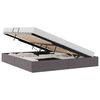 vidaXL Estrutura de Cama Ottoman Cinzento 160 x 200 cm Couro Sint&eacute;tico