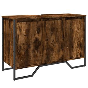 vidaXL M&oacute;vel p/ lavat&oacute;rio 91x35x60cm derivados madeira carvalho fumado