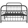 vidaXL Estrutura de cama com cabeceira e pés 107x203 cm metal preto