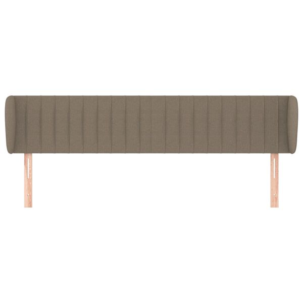 vidaXL Cabeceira cama abas tecido 203x23x78/88 cm cinzento-acastanhado