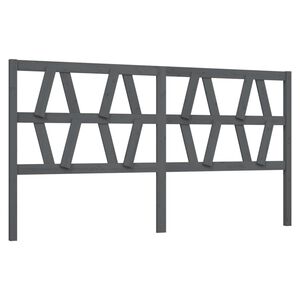 vidaXL Cabeceira de cama 206x4x100 cm pinho maci&ccedil;o cinzento