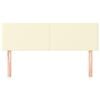 vidaXL Cabeceira de cama 2 pcs couro artificial 72x5x78/88 cm creme