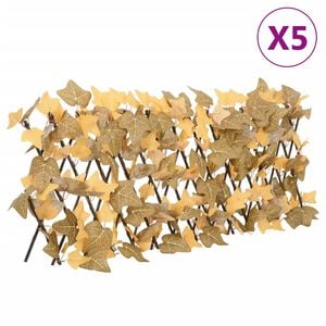 vidaXL Treli&ccedil;a de &aacute;cer artificial extens&iacute;vel 5 pcs 180x30 cm laranja