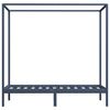vidaXL Estrutura cama p/ dossel 2 gavetas100x200cm pinho maci&ccedil;o cinza