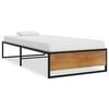 vidaXL Estrutura de cama 100x200 cm metal preto